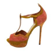 Pre-owned Suede sandals Sergio Rossi Pre-owned , Pink , Dames