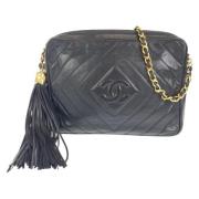 Pre-owned Leather crossbody-bags Chanel Vintage , Black , Dames