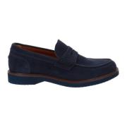 Leren Heren Loafers Nerogiardini , Blue , Heren