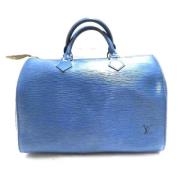 Pre-owned Leather handbags Louis Vuitton Vintage , Blue , Dames