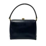 Pre-owned Leather handbags Gucci Vintage , Blue , Dames