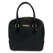 Pre-owned Leather handbags Burberry Vintage , Black , Dames