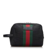 Pre-owned Canvas clutches Gucci Vintage , Black , Dames