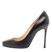 Pre-owned Leather heels Christian Louboutin Pre-owned , Black , Dames