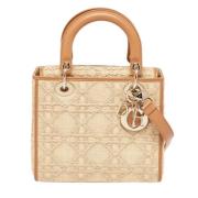 Pre-owned Leather dior-bags Dior Vintage , Beige , Dames