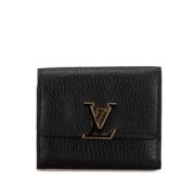 Pre-owned Leather wallets Louis Vuitton Vintage , Black , Dames