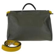 Pre-owned Leather fendi-bags Fendi Vintage , Gray , Heren