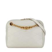 Pre-owned Leather shoulder-bags Yves Saint Laurent Vintage , White , D...