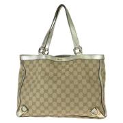 Pre-owned Canvas gucci-bags Gucci Vintage , Beige , Dames