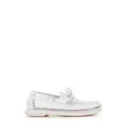 Witte bootschoenen met studs Christian Louboutin , White , Dames