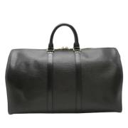 Pre-owned Leather travel-bags Louis Vuitton Vintage , Black , Dames