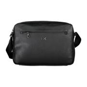 Zwarte Messenger Tas met Laptopvak Calvin Klein , Black , Heren