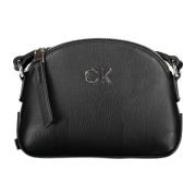 Zwarte Schoudertas met Verstelbare Band Calvin Klein , Black , Dames