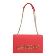 Rode Schoudertas van Kunstleer Love Moschino , Red , Dames