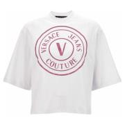 Stijlvolle T-shirts en Polos Versace Jeans Couture , White , Dames