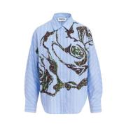 Versierde Shirt - Godsend Stijl Essentiel Antwerp , Blue , Dames