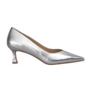 Puntige Neus Middelhoge Leren Schoen Alma EN Pena , Gray , Dames