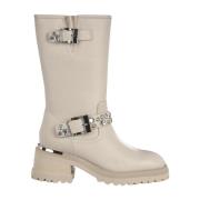 Half-Boot met Strass en Hak Alma EN Pena , White , Dames