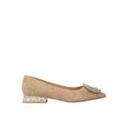 Schitterende ballerina flats met strass Alma EN Pena , Brown , Dames