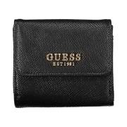 Damesportemonnee Zwart met Logo Guess , Black , Dames