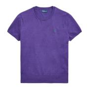 Geribbelde Crew Neck Sweater Ralph Lauren , Purple , Dames