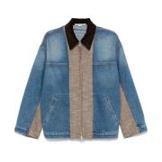 Blauwe Denim Tweed Jas Stella McCartney , Blue , Dames