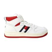 Witte Sneakers met Bedrukte Rubberen Zool Tommy Hilfiger , White , Her...