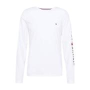 Heren Logo Longsleeve T-shirt Tommy Hilfiger , White , Heren