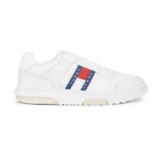 Leren Brooklyn Sneakers voor Heren Tommy Hilfiger , White , Heren