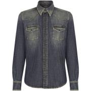 Denim Essentials Shirt Dolce & Gabbana , Blue , Heren