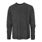 Lange Mouw Ronde Hals T-Shirt Drykorn , Gray , Heren