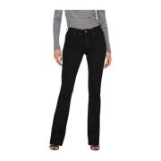 Blush Flare Leg Jeans voor Dames Only , Black , Dames