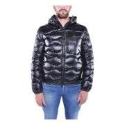 Gewatteerde jas met capuchon Blauer , Black , Heren