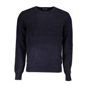 Blauwe Crew Neck Sweater met Contrastdetails U.s. Polo Assn. , Blue , ...