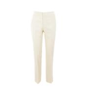 Witte Slim-Fit Broek Blumarine , White , Dames