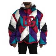 Multicolor Logo Windbreaker Jas Dolce & Gabbana , Multicolor , Heren