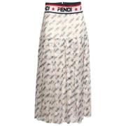 Pre-owned Silk bottoms Fendi Vintage , White , Dames