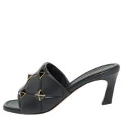 Pre-owned Leather sandals Valentino Vintage , Black , Dames