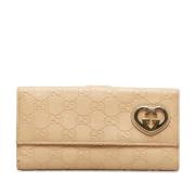 Pre-owned Leather wallets Gucci Vintage , Brown , Dames