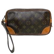 Pre-owned Canvas clutches Louis Vuitton Vintage , Brown , Dames