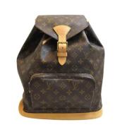 Pre-owned Canvas backpacks Louis Vuitton Vintage , Brown , Dames