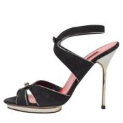 Pre-owned Leather sandals Carolina Herrera Pre-owned , Black , Dames