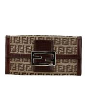 Pre-owned Canvas wallets Fendi Vintage , Brown , Dames