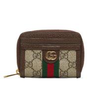 Pre-owned Canvas wallets Gucci Vintage , Brown , Dames