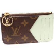 Pre-owned Canvas wallets Louis Vuitton Vintage , Green , Dames