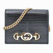 Pre-owned Leather wallets Gucci Vintage , Black , Dames