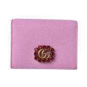 Pre-owned Leather wallets Gucci Vintage , Pink , Dames