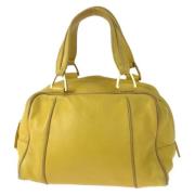 Pre-owned Leather handbags Loewe Pre-owned , Yellow , Dames