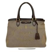 Pre-owned Canvas prada-bags Prada Vintage , Beige , Dames