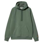 Hooded Chase Sweatshirt Duck Green Gold Carhartt Wip , Green , Heren